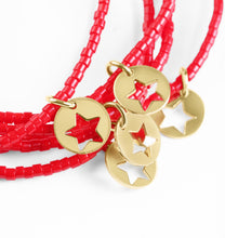 Load image into Gallery viewer, enewton hope classic bracelet -bright red -star small gold disc