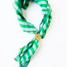Load image into Gallery viewer, Naomi Bandana -Stripe Green/Blue