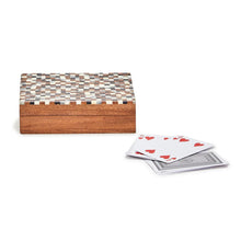 Load image into Gallery viewer, Mosaic Covered Box w/ Playing Cards