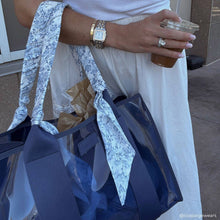 Load image into Gallery viewer, Jelly Scarf Tote w/ Phone Pouch -Something Navy