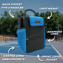 Load image into Gallery viewer, Kanga Coolers Pouch -Sporty Pickleball Rally Blue