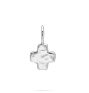 Waxing Poetic Life in Balance Cross Charm -Sterling Silver
