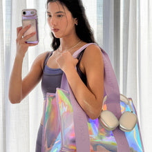 Load image into Gallery viewer, Jelly Tote w/ Phone Pouch -Soap Bubble