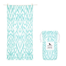 Load image into Gallery viewer, Quick Dry Towel -XL -Ikat Soft Seafoam