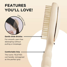 Load image into Gallery viewer, Teleties Detangler Hair Brush for Thick Hair –Tan