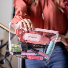 Load image into Gallery viewer, Jon Hart Clear Grande Pouch -Natural Leather