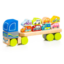 Load image into Gallery viewer, Cubika Wooden Truck with Cars