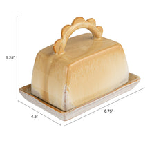 Load image into Gallery viewer, Scalloped Handle Butter Dish
