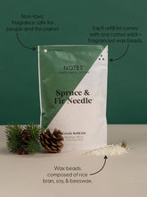 Load image into Gallery viewer, Notes Candle Refill -Spruce &amp; Fir Needle
