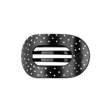 Load image into Gallery viewer, Teleties Flat Round Clip -Black Polka Dot Party