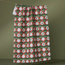 Load image into Gallery viewer, Geometry Yuletide Lattice Tea Towel