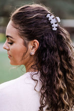 Load image into Gallery viewer, Teleties Classic Hair Clips -Silver Flames