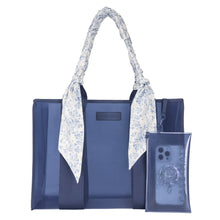Load image into Gallery viewer, Jelly Scarf Tote w/ Phone Pouch -Something Navy