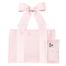 Load image into Gallery viewer, Jelly Bow Tote w/ Phone Pouch -Ballet Pink