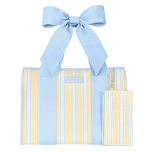 Load image into Gallery viewer, Jelly Bow Tote w/ Phone Pouch -Cabana Stripe