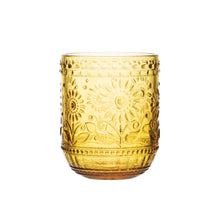 Load image into Gallery viewer, Embossed Amber Drinking Glass