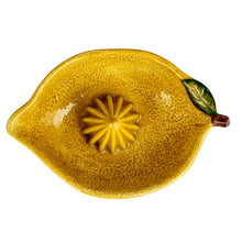 Load image into Gallery viewer, Hand-Painted Stoneware Lemon Juicer