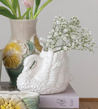 Load image into Gallery viewer, Stoneware Swan Vase