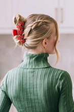 Load image into Gallery viewer, Teleties Classic Hair Clips -Red Glitter