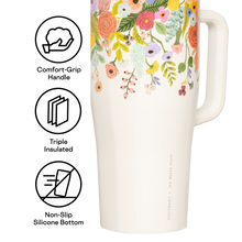 Load image into Gallery viewer, Corkcicle Leakproof Cruiser 22oz -Rifle Paper Garden Party Cream