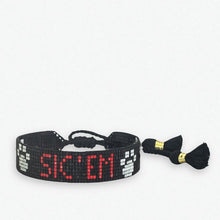 Load image into Gallery viewer, Gameday "Sic'em" Adjustable Beaded Bracelet