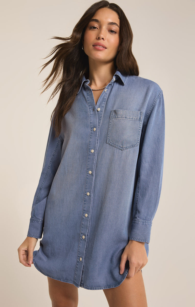 balos chambray midi dress z supply Bayside Chambray Maxi Dress