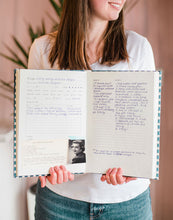 Load image into Gallery viewer, Navy Gingham Heirloom Recipe Book