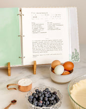Load image into Gallery viewer, Beige Gingham Large Recipe Binder