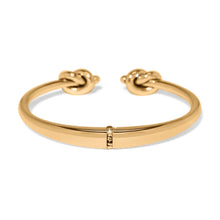 Load image into Gallery viewer, Brighton Interlok Single Knot Open Hinge Bangle -Gold