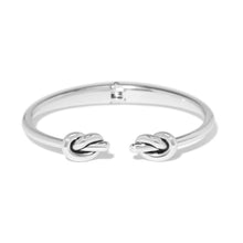 Load image into Gallery viewer, Brighton Interlok Single Knot Open Hinge Bangle -Silver