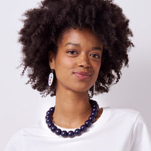 Load image into Gallery viewer, Iris Large Bead Necklace -Navy