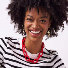 Load image into Gallery viewer, Jenna Beaded Chain Link Necklace -Red