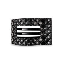 Load image into Gallery viewer, Teleties Flat Rectangle Clips -Jet Black Quilted