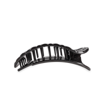 Load image into Gallery viewer, Teleties Flat Round Clips -Jet Black Quilted