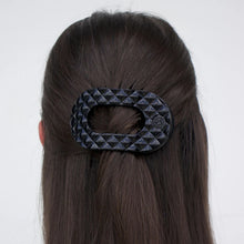 Load image into Gallery viewer, Teleties Flat Round Clips -Jet Black Quilted
