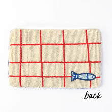 Load image into Gallery viewer, Leila Sardine Seed Bead Clutch With Strap
