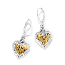 Load image into Gallery viewer, Brighton Mosaic Heart Two Tone Leverback Earrings
