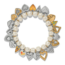 Load image into Gallery viewer, Brighton One Heart Pearl Stretch Bracelet Regular price