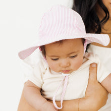 Load image into Gallery viewer, Baby Sunhat -Pink Seersucker