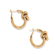 Load image into Gallery viewer, Brighton Interlok Single Knot Hoop Earrings -Gold