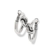 Load image into Gallery viewer, Brighton Interlok Single Knot Hoop Earrings -Silver