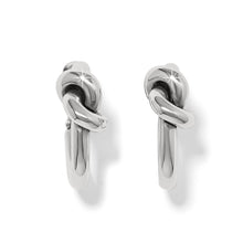 Load image into Gallery viewer, Brighton Interlok Single Knot Hoop Earrings -Silver
