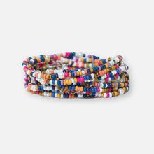 Load image into Gallery viewer, Sage Confetti 10 Strand Beaded Bracelet Set -Multicolor