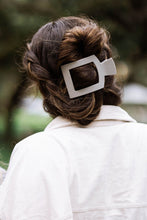 Load image into Gallery viewer, Teleties Flat Square Clips -Silver Flames