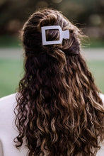 Load image into Gallery viewer, Teleties Flat Square Clips -Silver Flames