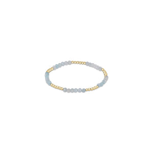 enewton Gold Blissful Bead Bracelet -2.5mm -Aquamarine