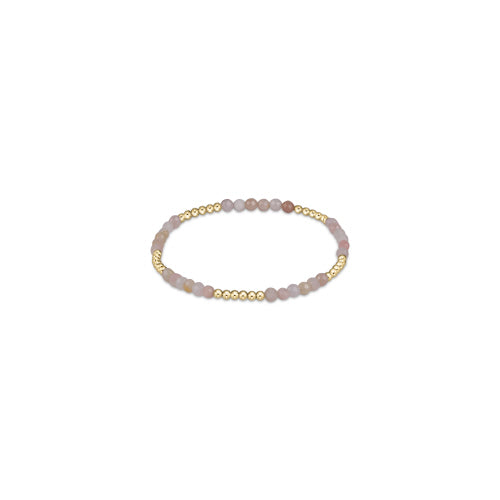 enewton Gold Blissful Bead Bracelet -2.5mm -Pink Opal