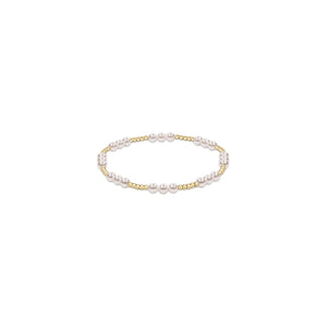 enewton Classic Joy Gold Bead Bracelet -4mm -Pearl