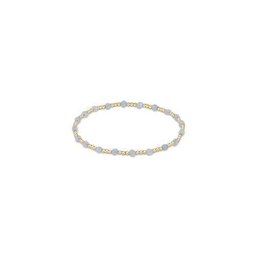 enewton Gold Sincerity Bead Bracelet -3mm -Aquamarine
