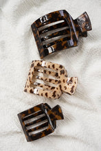 Load image into Gallery viewer, Teleties Flat Square Clips -Tortoise